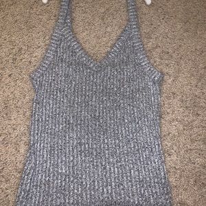 American Eagle grey knit tank top